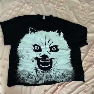 Black Los Angeles Apparel graphic tee with artistic “House” design, unisex fit